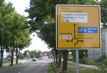 Neubeschilderung Kreisverkehr B 96 in Oranienburg